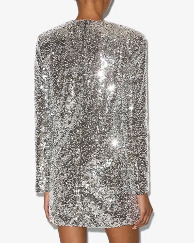 Isabel Marant Heliane Embellished Tulle Mini Dress In Black