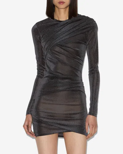 Isabel Marant Étoile Isabel Marant Etoile Denise Short Draped Jersey Dress In Black
