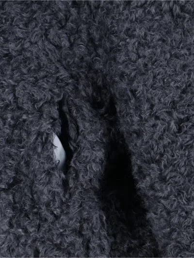 The Seafarer Sheepskin Zip Jacket In Gray