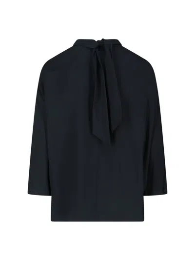 Aspesi Minimalist Black Top With Clean Silhouette In Black