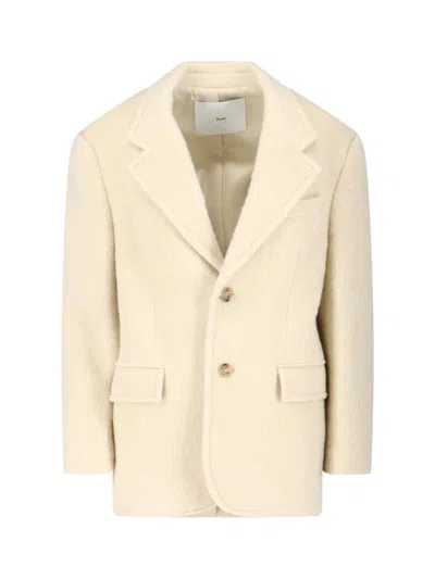 Dunst Single-breasted Wool Blend Blazer In Neutral