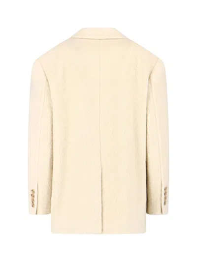 Dunst Single-breasted Wool Blend Blazer In Neutral