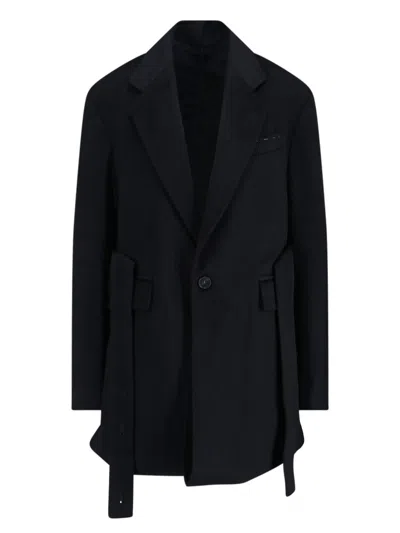 Setchu Single-breasted Cashmere Blazer In Black