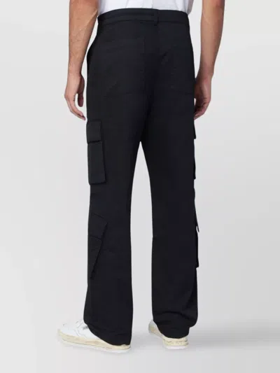 Represent Cargo Trousers Featuring Multiple Pockets In Black