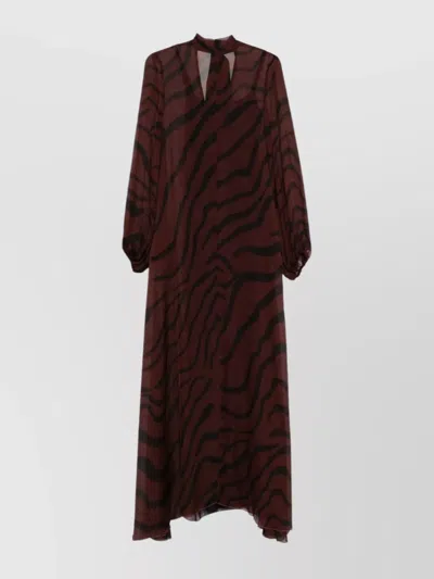 Raquel Diniz Zebra Print Dress In Red