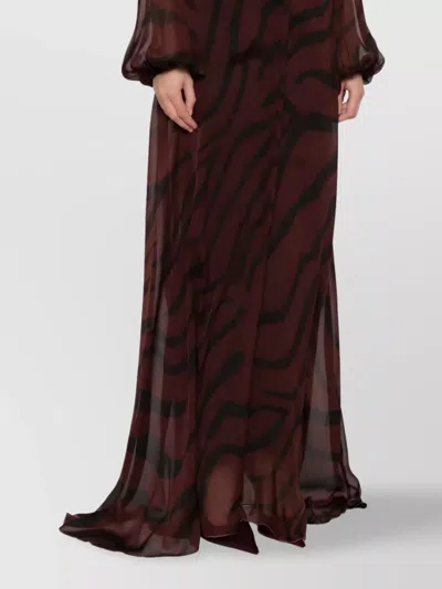 Raquel Diniz Zebra Print Dress In Red