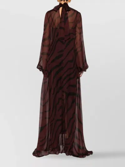 Raquel Diniz Zebra Print Dress In Red