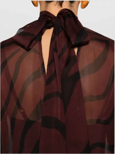 Raquel Diniz Zebra Print Dress In Red