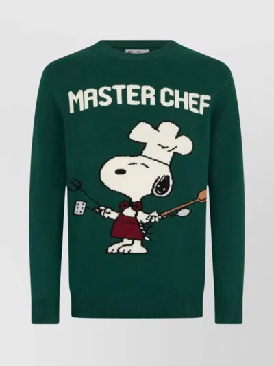 Mc2 Saint Barth Graphic Print Crew Neck Sweatshirt In Green