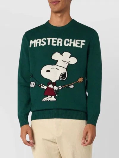 Mc2 Saint Barth Graphic Print Crew Neck Sweatshirt In Green