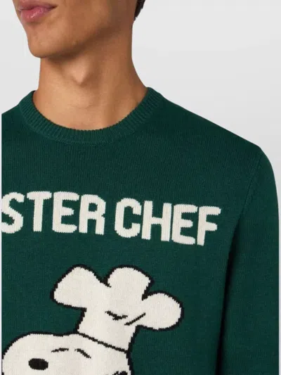 Mc2 Saint Barth Graphic Print Crew Neck Sweatshirt In Green