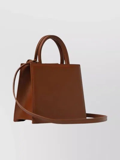 Mc2 Saint Barth Rectangular Tote Bag Shoulder Strap In Brown