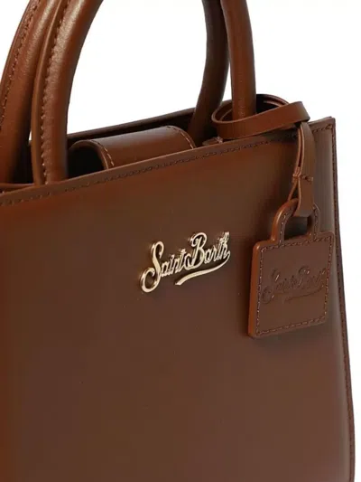 Mc2 Saint Barth Rectangular Tote Bag Shoulder Strap In Brown