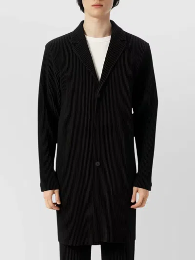 Issey Miyake Tailored Coat With Pinstripe And Buttons In Multi
