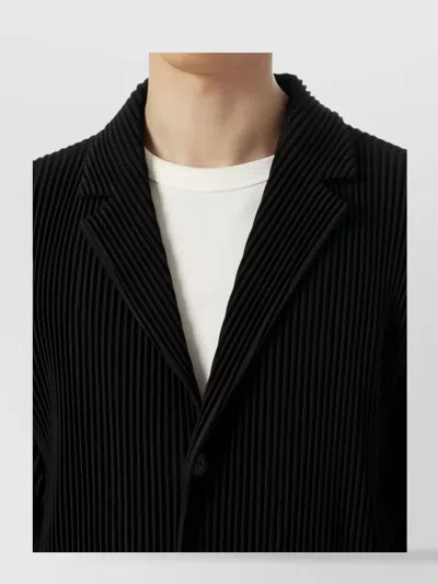 Issey Miyake Tailored Coat With Pinstripe And Buttons In Multi