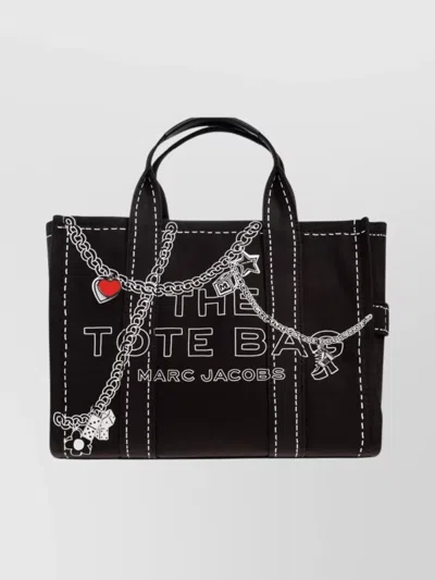Marc Jacobs The Trompe L Oeil Charm Medium Tote Bag In Black