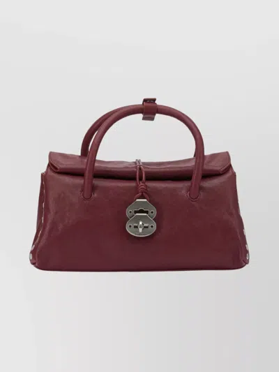 Zanellato Small Dotta Smooth Leather Top Handle Bag In Red