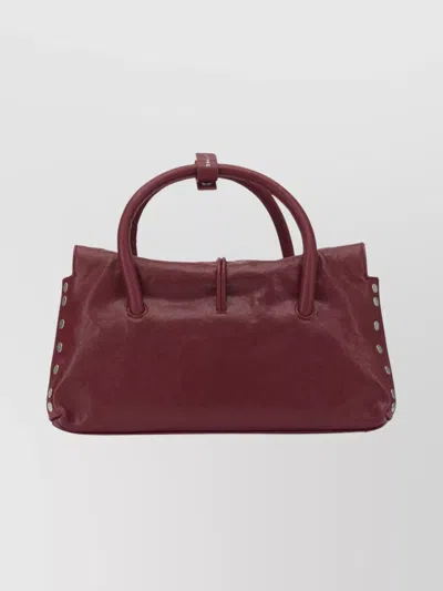 Zanellato Small Dotta Smooth Leather Top Handle Bag In Red