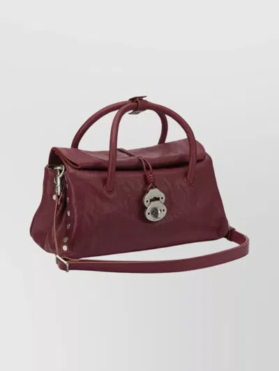 Zanellato Small Dotta Smooth Leather Top Handle Bag In Red