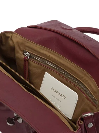 Zanellato Small Dotta Smooth Leather Top Handle Bag In Red