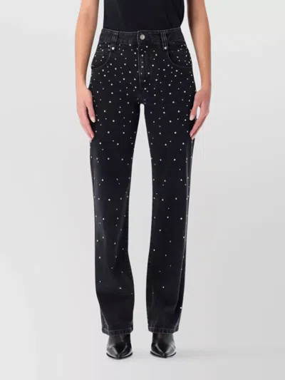 Isabel Marant Étoile Brinsa Festive Studded Straight Leg In Black