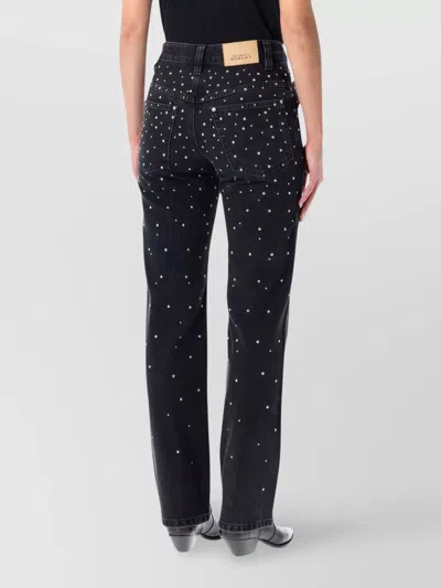 Isabel Marant Étoile Brinsa Festive Studded Straight Leg In Black