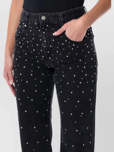Isabel Marant Étoile Brinsa Festive Studded Straight Leg In Black