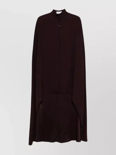 Raquel Diniz High-necked Cape In Burgundy