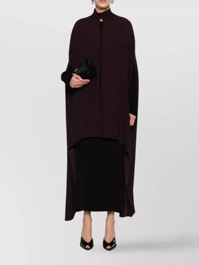 Raquel Diniz High-necked Cape In Burgundy