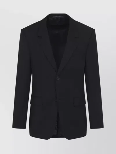 Balenciaga Long Sleeve Single Breasted Tailored Jacket In Black