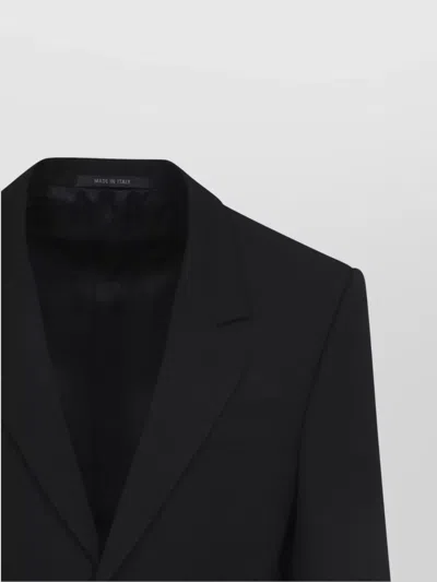 Balenciaga Long Sleeve Single Breasted Tailored Jacket In Black