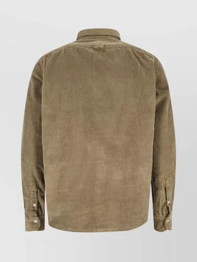 Finamore 1925 Classic Brown Button-down Shirt With Traditional Collar In Brown