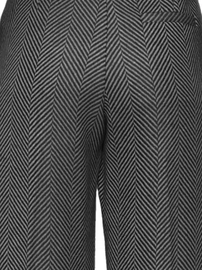 Forte Forte Highrise Trousers In Wool With Chevron Patterning In Blue