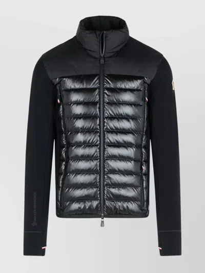 Moncler Padded Sweatshirt With High Collar And Long Sleeves In Black