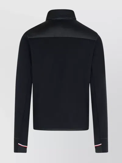 Moncler Padded Sweatshirt With High Collar And Long Sleeves In Black