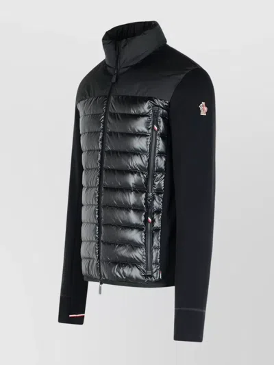 Moncler Padded Sweatshirt With High Collar And Long Sleeves In Black