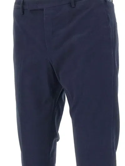 Pt Torino Tailored Trousers With Belt Loops And Pockets In Blue