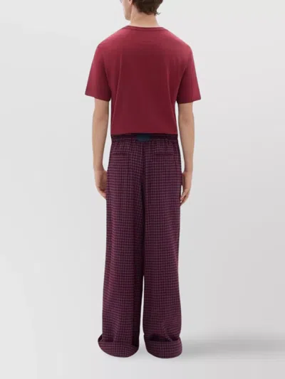 Ferrari Crew Neck Short Sleeve Fitted T-shirt In Red