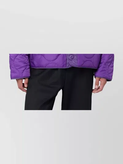 Oamc Combat Liner Jacket Embroidered Detail In Purple