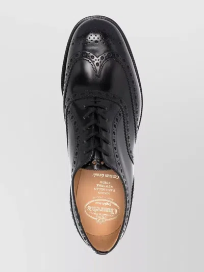 Church's Brogues With Almond Toe And Decorative Stitching In Black