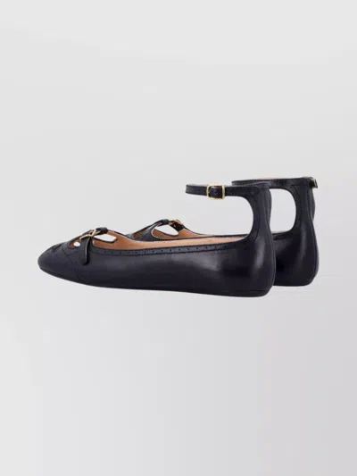 Chloé Black Misty Ballerinas In Black