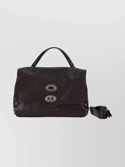 Zanellato Structured Shoulder Bag Featuring Top Handle In Brown