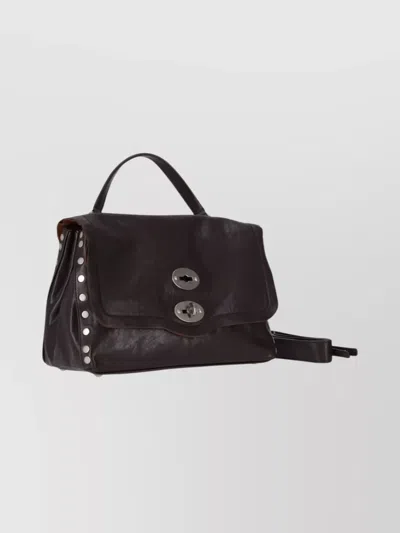 Zanellato Structured Shoulder Bag Featuring Top Handle In Brown