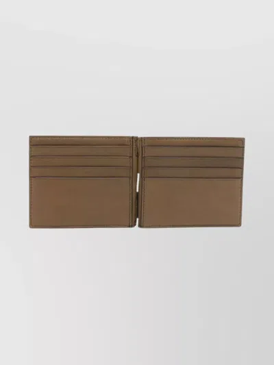 Tom Ford Nubuck Long Wallet Metal Clip In Brown