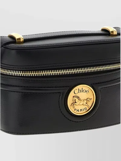 Chloé Chloe Horse Medal Shoulder Bag Women In Black