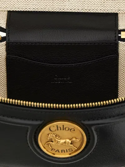 Chloé Chloe Horse Medal Shoulder Bag Women In Black
