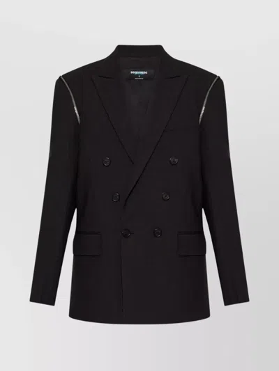 Dsquared2 X Bettter Double-breasted Zip Blazer In Black