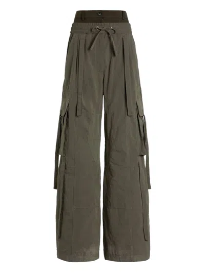 Dolce & Gabbana Waxed Faille Pants In Green