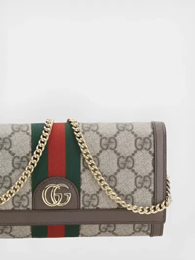 Gucci Chain Wallet Transformable Strap In Brown