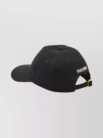 Valentino Garavani Chez Valentino Cotton Baseball Cap With Embroidery In Black